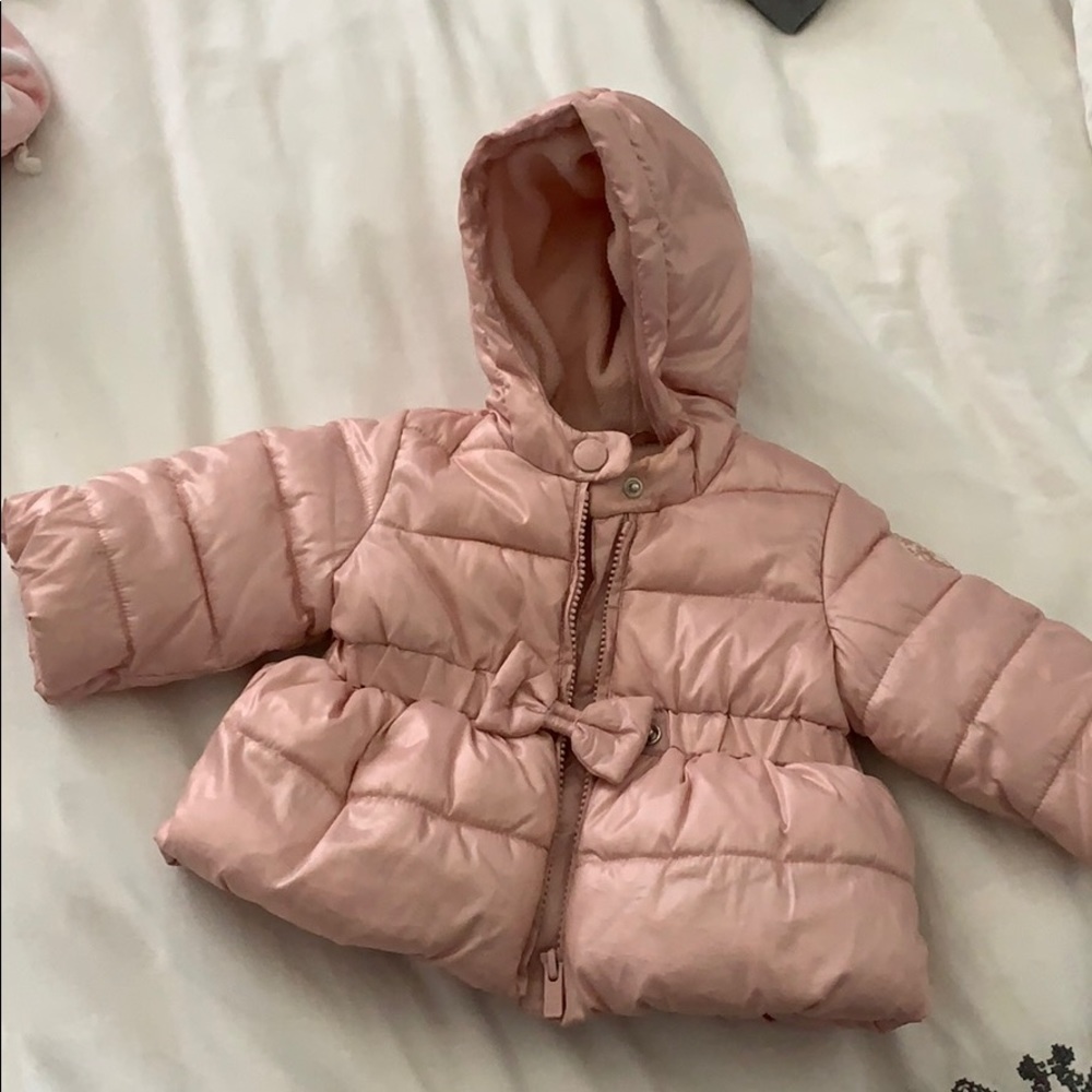 Barely worn - 0-6M Gap Bubble Coat Blush